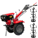 Motocultor Rotakt Partizan RO15R motor 13CP benzina 2+1 viteze latime lucru 56-135 cm freze roti cauciuc 5.00-12" capota far led roti metal plug arat rarita reglabila plug cartofi cultivator plug reversibil remorca 5l ulei