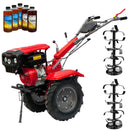 Motocultor Rotakt Partizan RO15R motor 13CP benzina 2+1 viteze latime lucru 56-135 cm freze roti cauciuc 5.00-12" capota far led 5l ulei