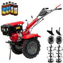 Motocultor Rotakt Partizan RO15R motor 13CP benzina 2+1 viteze latime lucru 56-135 cm freze roti cauciuc 5.00-12" capota far led roti metal plug arat rarita reglabila 5l ulei
