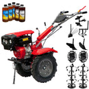 Motocultor Rotakt Partizan RO15R motor 13CP benzina 2+1 viteze latime lucru 56-135 cm freze roti cauciuc 5.00-12" capota far led roti metal plug arat rarita reglabila plug cartofi cultivator plug reversibil 5l ulei