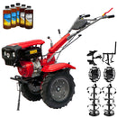 Motocultor Rotakt Partizan RO15R motor 13CP benzina 2+1 viteze latime lucru 56-135 cm freze roti cauciuc 5.00-12" capota far led roti metal cultivator plug reversibil 5l ulei