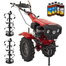 Motocultor Rotakt Partizan RO15R 2-PTO motor 15CP benzina 2+1 viteze latime lucru 56-135 cm freze roti cauciuc 5.00-12&quot; capota far led 5l ulei