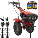 Motocultor Rotakt Partizan RO15R 2-PTO motor 15CP benzina 2+1 viteze latime lucru 56-135 cm freze roti cauciuc 5.00-12&quot; capota far led roti metal plug arat rarita reglabila 5l ulei