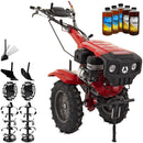 Motocultor Rotakt Partizan RO15R 2-PTO motor 15CP benzina 2+1 viteze latime lucru 56-135 cm freze roti cauciuc 5.00-12&quot; capota far led roti metal plug arat rarita reglabila plug cartofi 5l ulei