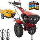 Motocultor Rotakt Partizan RO15R 2-PTO motor 15CP benzina 2+1 viteze latime lucru 56-135 cm freze roti cauciuc 5.00-12&quot; capota far led remorca 5l ulei