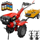 Motocultor Rotakt Atlas RO10R-2P motor 10CP 301 cmc benzina 2+1 viteze latime lucru 56-110 cm freze roti cauciuc 5.00-12" 2 prize de putere remorca 5l ulei