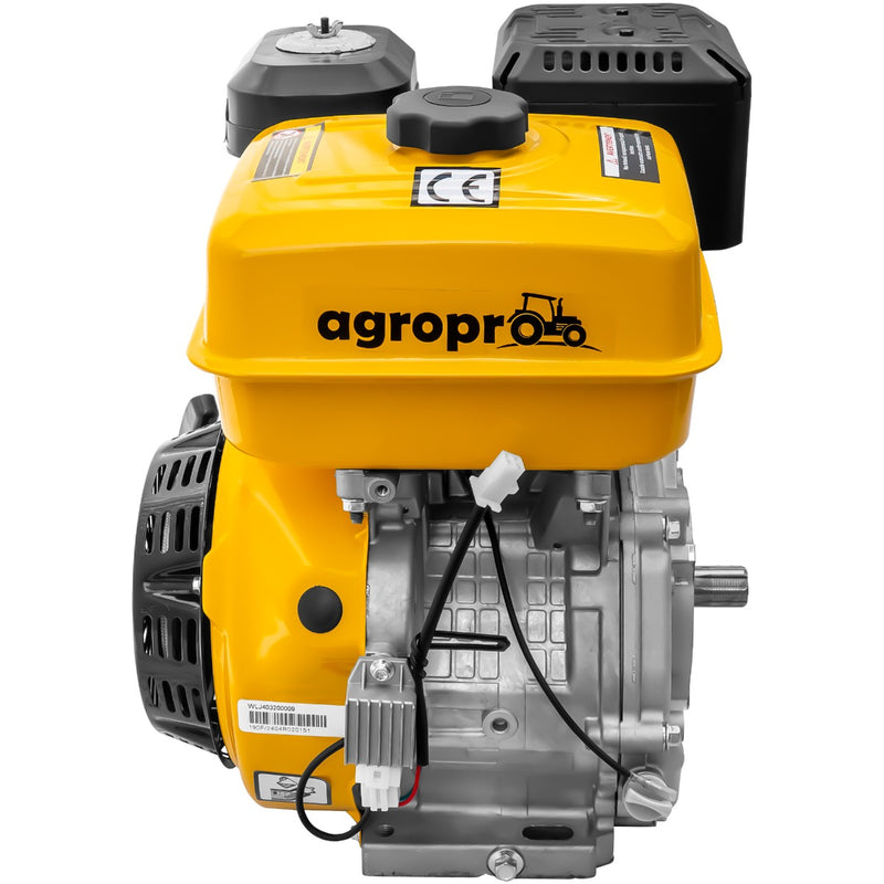 Motor AgroPro 190F cu caneluri 16 CP benzina 420 cc 6.5 L diametru ax 25 mm bobina far