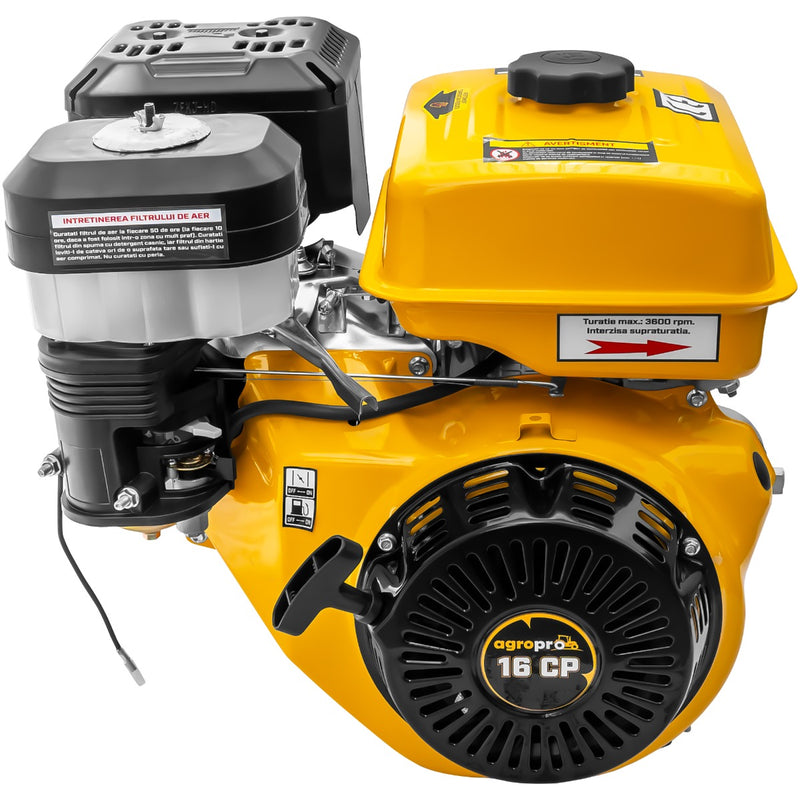 Motor AgroPro 190F cu ax pana 16 CP benzina 420 cc 6.5 L diametru ax 25.4 mm