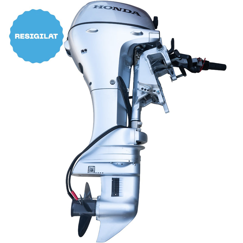 RESIGILAT: Motor barca Honda BF20 LHSU cu Eche cizma lunga 20 CP 4T pornire electrica rezervor si linie incluse elice aluminiu cu 4 aripi port incarcare 12A