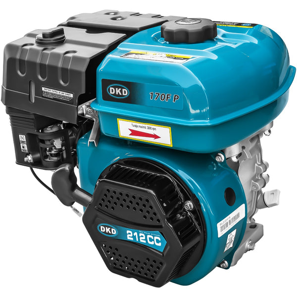 Motor DKD HS 170F P cu ax pana 7CP benzina 212cc 3.6L diametru ax 19.05mm