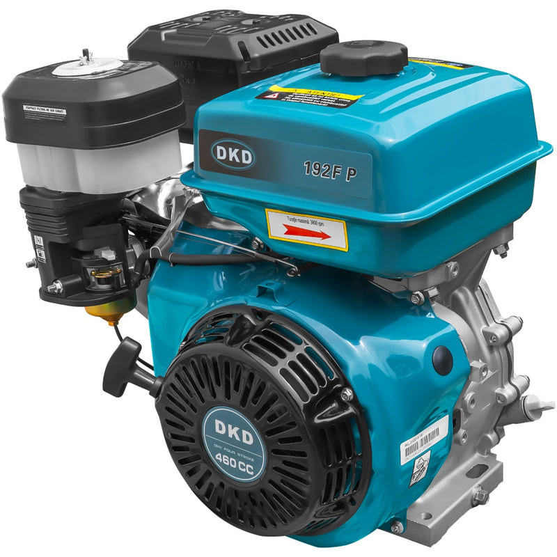 Motor DKD HS 192F P cu ax pana 18CP benzina 460cc 6.5L diametru ax 25.4mm