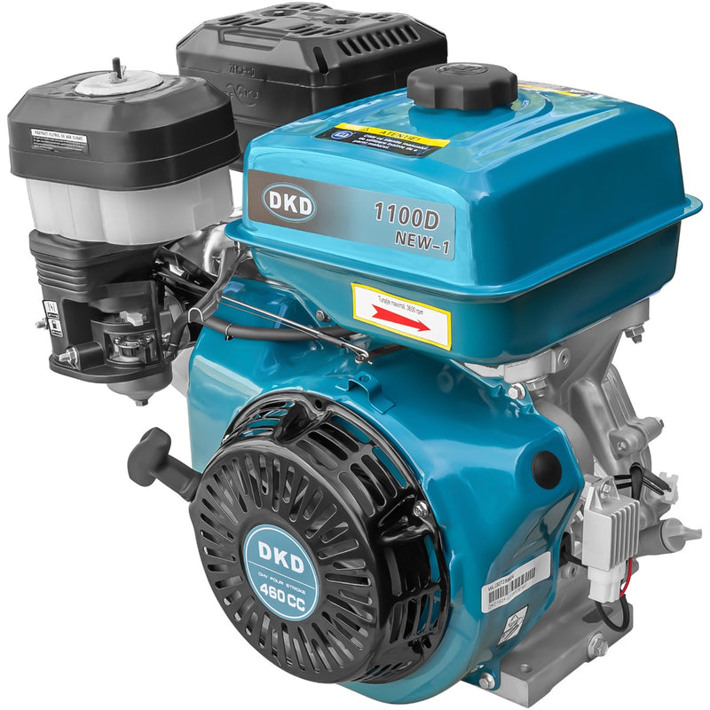 Motor DKD HS 192F cu caneluri 18CP benzina 460cc 6.5L diametru ax 25mm bobina incarcare