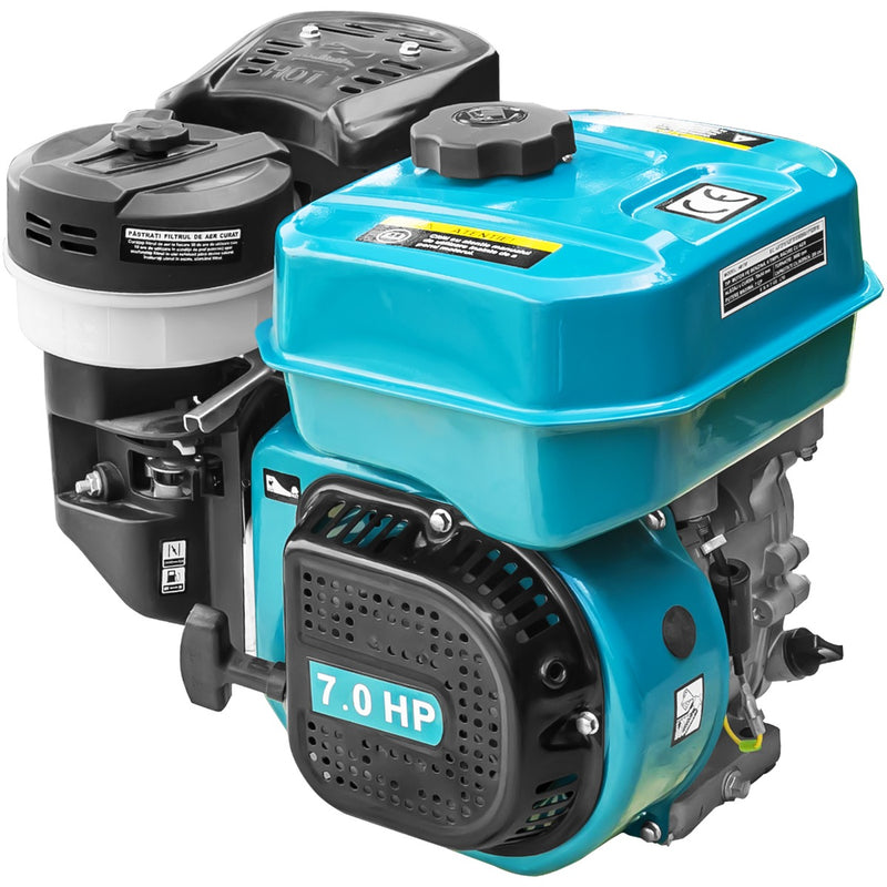 Motor DKD HS 170F cu ax pana 7CP benzina 212cc 3.6L diametru ax 19.05mm fulie dubla inclusa