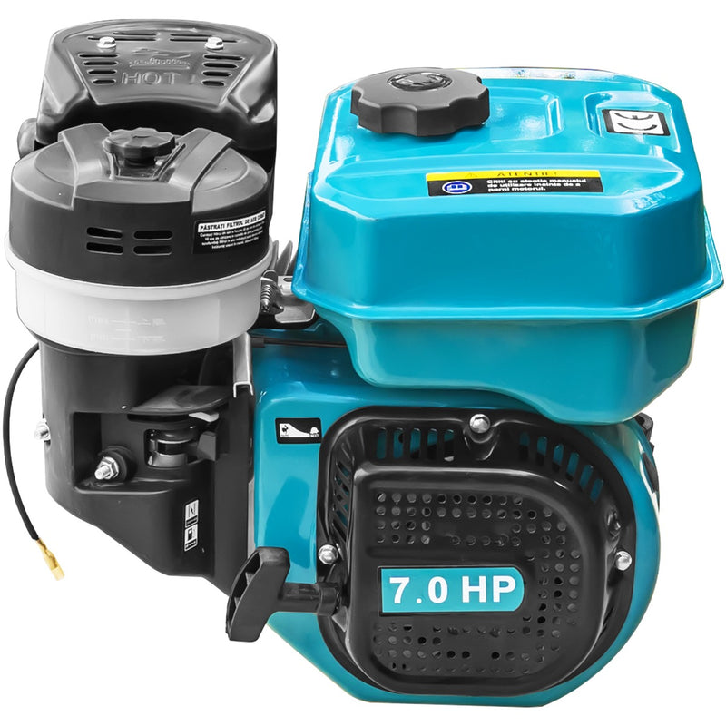 Motor DKD HS 170F cu ax pana 7CP benzina 212cc 3.6L diametru ax 19.05mm fulie dubla inclusa