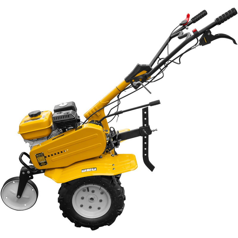 Motosapa AgroPro HS 500 motor 7 CP 2+1 viteze latime lucru 90 cm freze roti cauciuc 4.00x8 roata frontala tahometru roti metal plug arat rarita reglabila 2l ulei