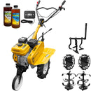 Motosapa AgroPro HS 500 motor 7 CP 2+1 viteze latime lucru 90 cm freze roti cauciuc 4.00x8 roata frontala tahometru roti metal cultivator 2l ulei