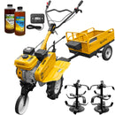 Motosapa AgroPro HS 500 motor 7 CP 2+1 viteze latime lucru 90 cm freze roti cauciuc 4.00x8 roata frontala tahometru remorca 2l ulei