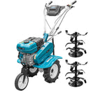 Motosapa DKD HS 500 NEW motor 7CP latime lucru 80 cm 2+1 viteze freze roti cauciuc 4.00x8 roata frontala roti metal plug arat rarita reglabila plug cartofi cultivator 2l ulei