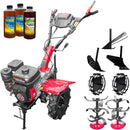 Motocultor Weima WM 990 (1000N) motor 7 CP viteze 2+1 latime lucru 80 cm freze roti 4.00-8" roti metal plug arat rarita reglabila plug cartofi 3l ulei