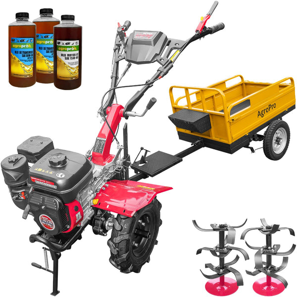 Motocultor Weima WM 990 (1000N) motor 7 CP viteze 2+1 latime lucru 80 cm freze roti 4.00-8" remorca 3l ulei