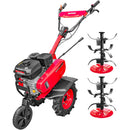 Motosapa Weima WM 500  motor 7 CP benzina 2+1 viteze latime lucru 90 cm freze roti cauciuc 400x8" roti metal plug arat rarita reglabila plug cartofi cultivator remorca cupla accesorii 2l ulei