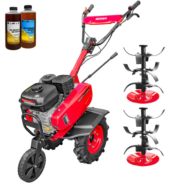 Motosapa Weima WM 500  motor 7 CP benzina 2+1 viteze latime lucru 90 cm freze roti cauciuc 400x8" 2l ulei