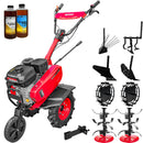 Motosapa Weima WM 500  motor 7 CP benzina 2+1 viteze latime lucru 90 cm freze roti cauciuc 400x8" roti metal plug arat rarita reglabila plug cartofi cultivator cupla accesorii 2l ulei