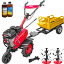 Motosapa Weima WM 500  motor 7 CP benzina 2+1 viteze latime lucru 90 cm freze roti cauciuc 400x8" remorca cupla accesorii 2l ulei