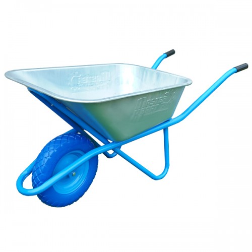 Roaba pentru constuctie cuva 100L zincata roata plina de poliuretan WBPU