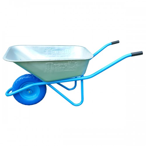 Roaba pentru constuctie cuva 100L zincata roata plina de poliuretan WBPU