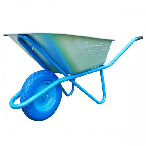 Roaba pentru constuctie cuva 100L zincata roata plina de poliuretan WBPU