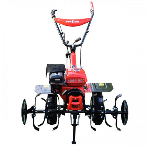 Motocultor HWASDAN HSD1G-100C Germany 7 CP reductor benzina motor 4 timpi sistem de aprindere – Magneto OHV Euro5 3+1 viteze 50-100 cm latime de lucru 15-25 cm adancime de lucru