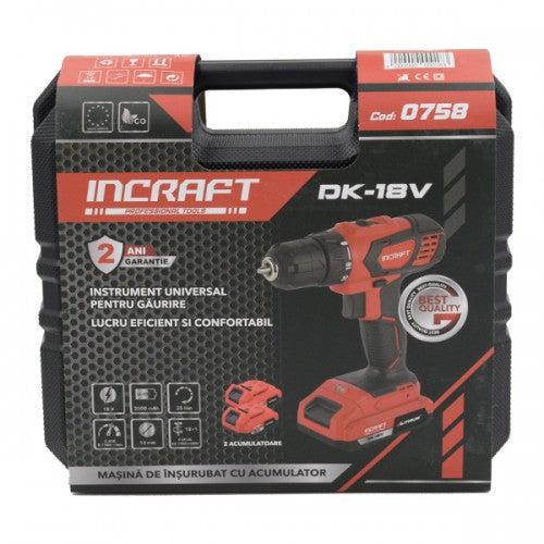 Masina de insurubat cu acumulator INCRAFT DK-18V