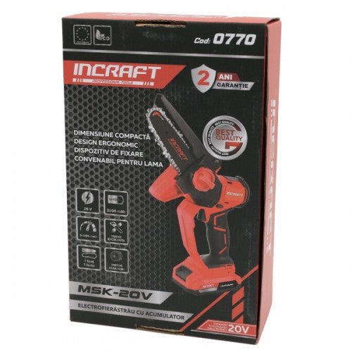 Electrofierastrau cu acumulator 20V 6" INCRAFT MSK-20V