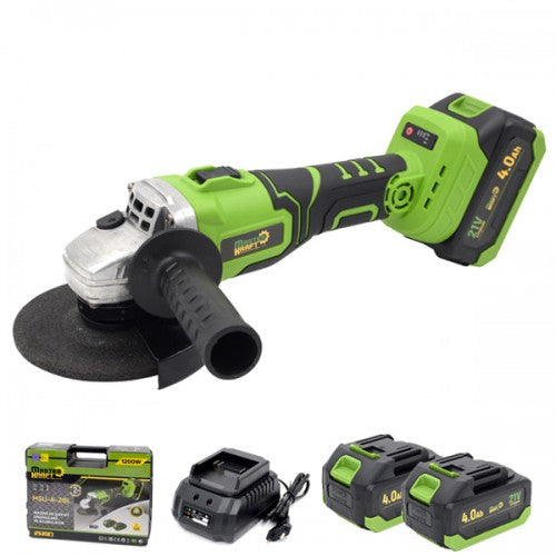 Polizor unghiular cu acumulator 125 mm Master Kraft MSU-A-2BL (Brushless)