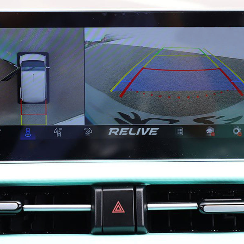 Masina electrica RELIVE N1 motor 20 kW autonomie 170 km viteza 100 km/h 2 pasageri ABS volan electronic computer rutier camera 360 grade navigatie ecran dublu 10.25" faruri LED Albastru