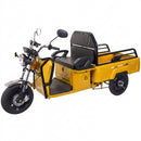 Tricicleta electrica Rotakt Nautilus putere 1600W viteza 25 km/h autonomie 44 km baterie 60V/32Ah bena 106x60 cm greutate admisa 364kg fara permis - galben