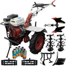 Motocultor profesional Media Line 15000/5 CF motor 15 CP latime lucru 120 cm freze roti cauciuc rarita fixa roti metal cultivator plug reversibil 5L ulei AgroPro