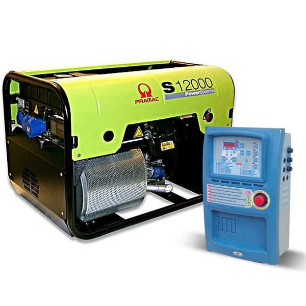Generator de curent pe benzina PRAMAC S12000_CONN_DPP_AVR_AMF portabil monofazat 11.9 kVA panou de automatizare