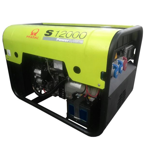Generator de curent pe benzina PRAMAC S12000T_CONN_DPP_AVR portabil trifazat 13.9 kVA pornire electrica