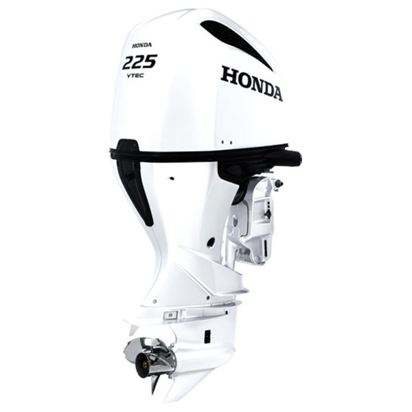 Motor barca Honda BF250 XDU cu mansa cizma lunga DBW 250 CP 4T pornire electrica elice de inox cu 3 aripi port incarcare 60A-ALB NH565 “Grand&nbsp;Prix”