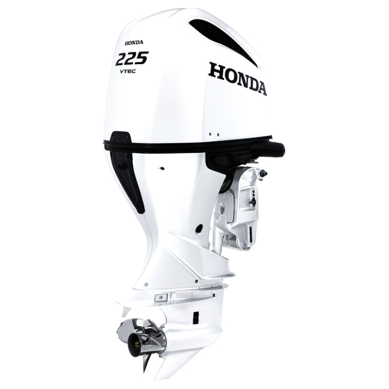 Motor barca Honda BF250 XDU cu mansa cizma lunga DBW 250 CP 4T pornire electrica elice de inox cu 3 aripi port incarcare 60A-ALB NH565 “Grand&nbsp;Prix”