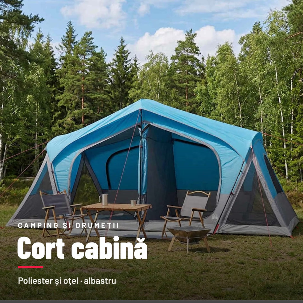 Video prezentare Cort cabina vidaXL albastru 480 x 273 x 205 cm