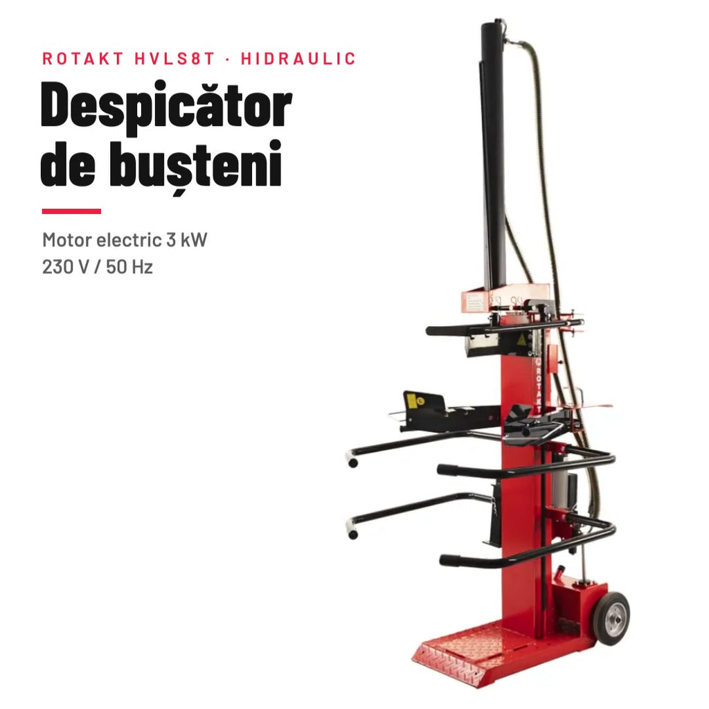 Video prezentare Despicator de busteni hidraulic Rotakt HVLS8T 8 tone