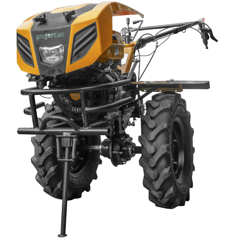 Motocultor cu diferential ProGARDEN Campo 1844 motor 18 CP benzina Euro 5 3+1 viteze latime lucru 162 cm freze roti 6.00-12 roti metal cultivator plug reversibil 5l ulei AgroPro