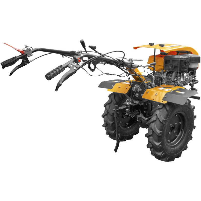 Motocultor cu diferential ProGARDEN Campo 1844 motor 18 CP benzina Euro 5 3+1 viteze latime lucru 162 cm freze roti 6.00-12 roti metal cultivator plug reversibil 5l ulei AgroPro