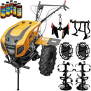 Motocultor cu diferential ProGARDEN Campo 1844 motor 18 CP benzina Euro 5 3+1 viteze latime lucru 162 cm freze roti 6.00-12 roti metal cultivator plug reversibil 5l ulei AgroPro