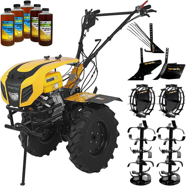 Motocultor ProGARDEN Campo 1854 motor 18 CP benzina Euro 5 viteze 3+1 diferential roti 6.00-12 pornire electrica roti metal rarita reglabila plug arat plug cartofi 5l ulei AgroPro