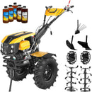 Motocultor ProGARDEN Campo 1873V2 Alpine motor 18 CP benzina Euro V 2+1 viteze latime lucru 135 cm roti 6.00-12 pornire electrica 2 prize putere roti metal plug arat rarita reglabila plug cartofi 5l ulei