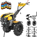 Motocultor ProGARDEN Campo 1873V2 Alpine motor 18 CP benzina Euro V 2+1 viteze latime lucru 135 cm roti 6.00-12 pornire electrica 2 prize putere roti metal cultivator plug reversibil 5l ulei